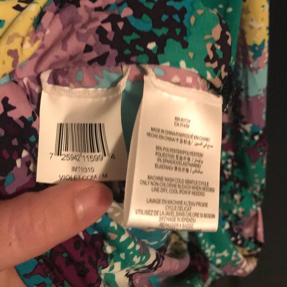 BCBG Multi Color One Shoulder Mini Dress - Picture 8 of 10